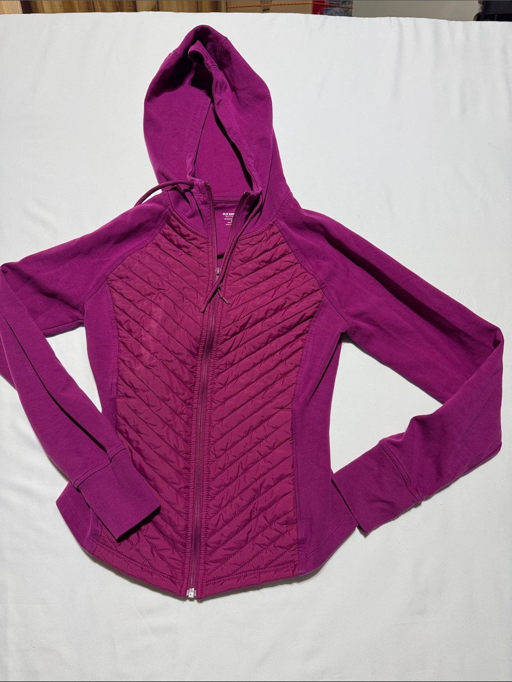 Old Navy Quilted Hooded Jacket - Magenta